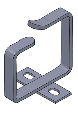 K44RING022UG (K44 RING 02 2U ALU) - Кабельное кольцо стальное - 87х60 мм - 5шт