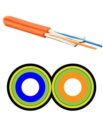 FO-D3-IN-504-2-LSZH-MG - Кабель волоконно-оптический многомодовый duplex - 2 волокна - 50/125 OM4 - 3мм  - для внутренней прокладки