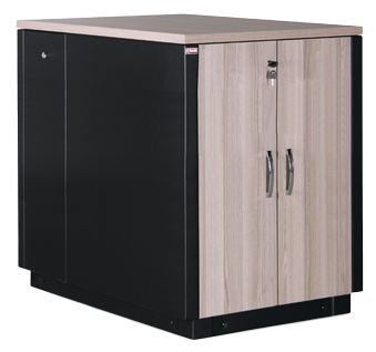 LN-SP-17U7511-M-BL - 19'' монтажный звукоизолированный шкаф LANDE SOUNDproof - 17U - 750x1130 - клён