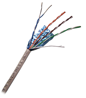 TWT-5EFTP - Кабель FTP витая пара, одножильный, 4 пары, категория 5e, PVC, 305 м
