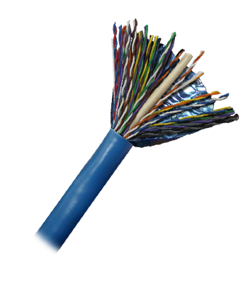 TWT-5EFTP50 - Кабель FTP витая пара, одножильный, 50 пар, категория 5e, PVC, 305 м, синий