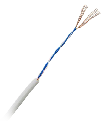 TWT-5EUTP1PT-GY - Кабель UTP патч-кордовый, многожильный, 1 пара, категория 5e, PVC, 305 м