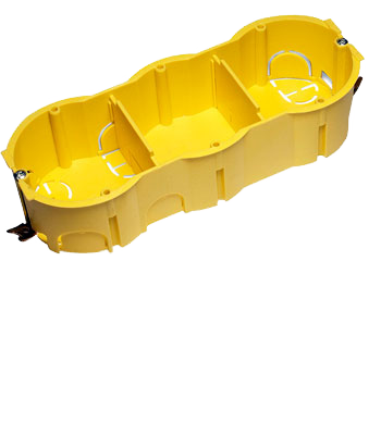 TWT-BX45x135-YL - Подрозеточная коробка для суппорта 45х135, желтая
