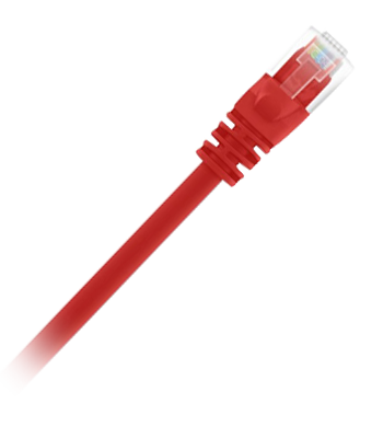 TWT-45-45-0.3-RD - Патч-корд неэкранированный UTP - RJ45 - cat 5e - 0.3 м - красный