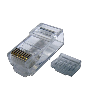 TWT-PL45-8P8C-V - Коннектор RJ45 неэкранированный со вставкой - категория 5e - универсальный - 100шт